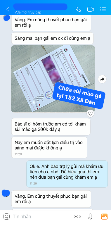 phản hồi của bệnh nhân