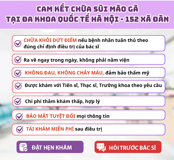 cam kết chữa sùi mào gà