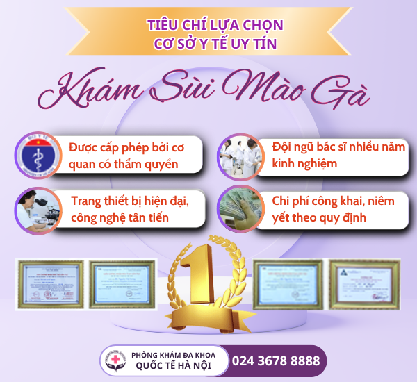 tiêu chí lựa chọn địa chỉ chữa sùi mào gà